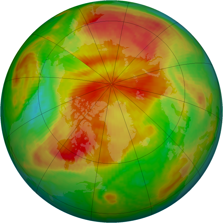 Arctic ozone map for 01 May 2004
